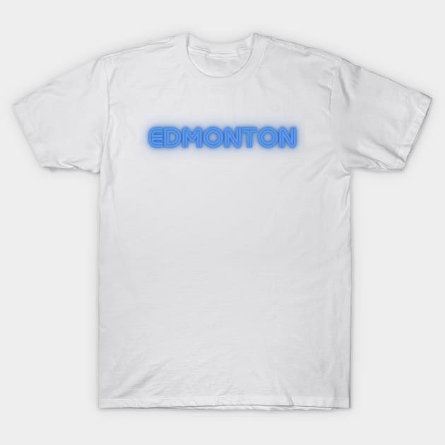 Edmonton Glowing Word Art T-Shirt by YegMark